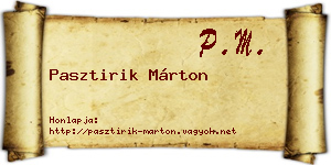 Pasztirik Márton névjegykártya